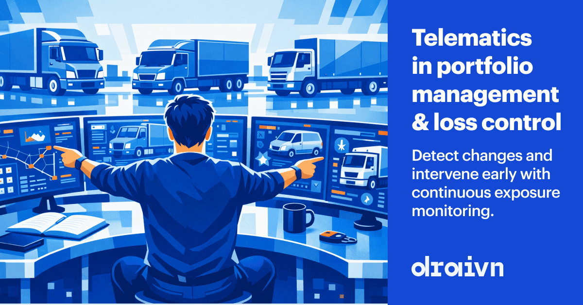 Telematics in portfolio management and loss control wokflows